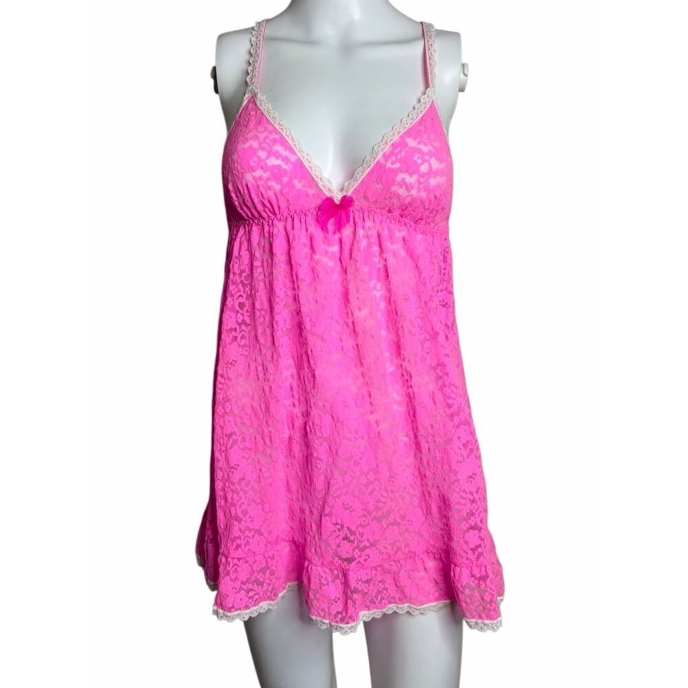 Victoria's Secret Pink Lace Babydoll Nightdress - Women's Intimates Large